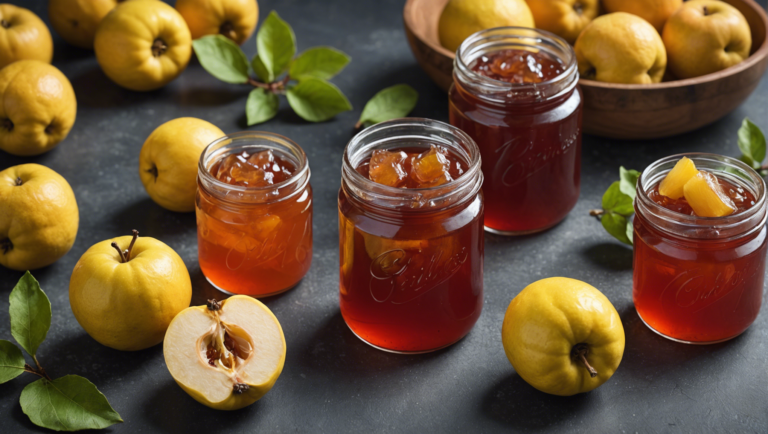 découvrez comment préparer une délicieuse gelée de coings à l'ancienne avec cette recette simple et savoureuse. profitez de l'arôme délicat des coings dans cette confiture maison pleine de saveurs.