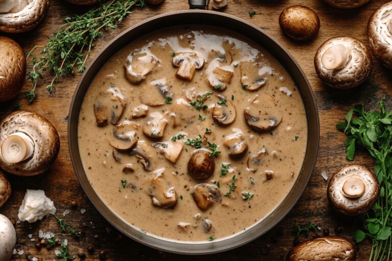 Comment préparer une sauce aux champignons savoureuse sans utiliser de crème ?