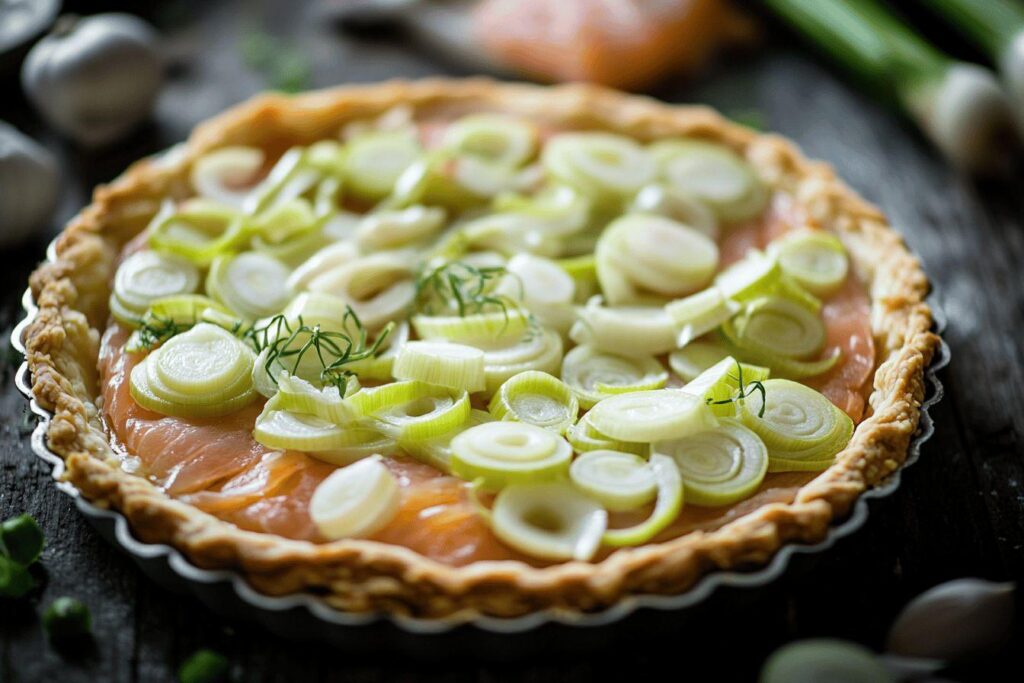 Comment réaliser une tarte au poireau et saumon fumé qui émerveillera vos invités ?