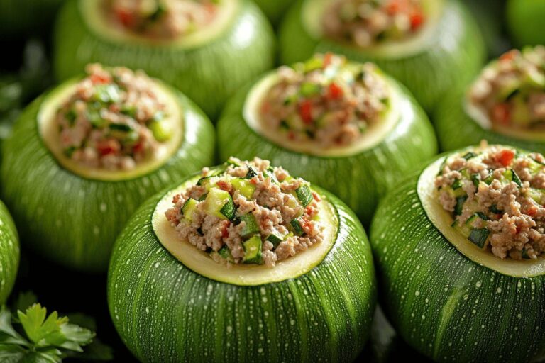 Comment sublimer des courgettes rondes avec une farce de viande hachée délicieuse ?