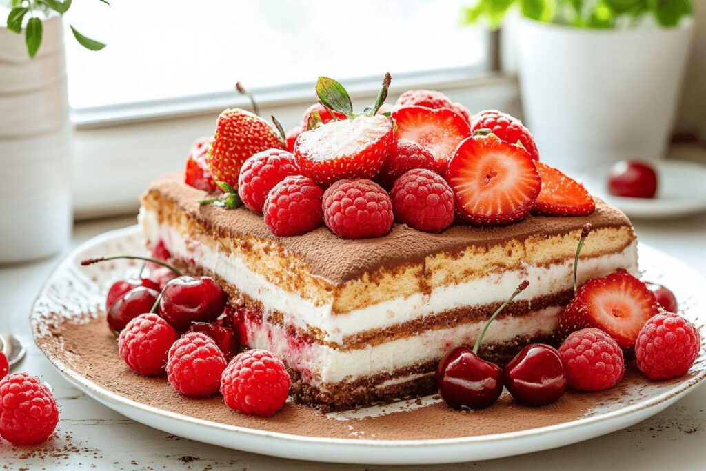 Comment transformer le classique tiramisu en un délice fruité avec des rouges éclatants ?