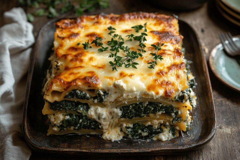 Pourquoi ne pas essayer une lasagne épinard et chèvre pour un repas réconfortant et original ?