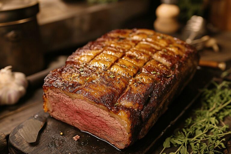 Quel est le secret d’une cuisson parfaite pour un rosbeef de 800g ?