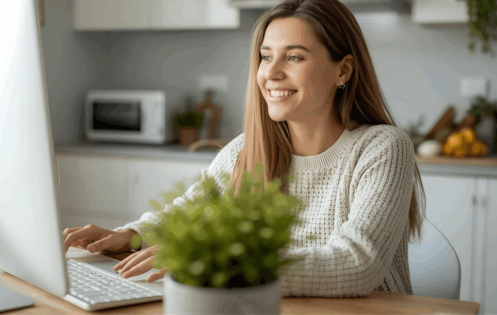femme prepare son drive pour intermarché